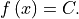 f\left( x \right) = C.