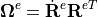 \bm{\Omega}^{e}=\dot{\mathbf{R}}^{e}\mathbf{R}^{eT}