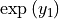 \exp{\left(y_1\right)}