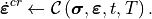 \dot{\bm{\varepsilon}}^{cr}
\leftarrow
\mathcal{C}\left(\bm{\sigma}, \bm{\varepsilon}, t, T \right).