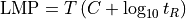\mathrm{LMP} = T \left(C + \log_{10}{t_R} \right)