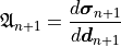 \mathbf{\mathfrak{A}}_{n+1} = \frac{d \bm{\sigma}_{n+1}}{d \bm{d}_{n+1}}