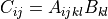C_{ij} = A_{ijkl} B_{kl}