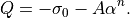 Q = -\sigma_0 - A \alpha^n.