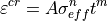 \varepsilon^{cr} = A \sigma_{eff}^n t^m