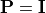 \mathbf{P} = \mathbf{I}